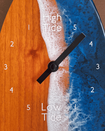 Tide clock, part of the double surfboard shaped clock 