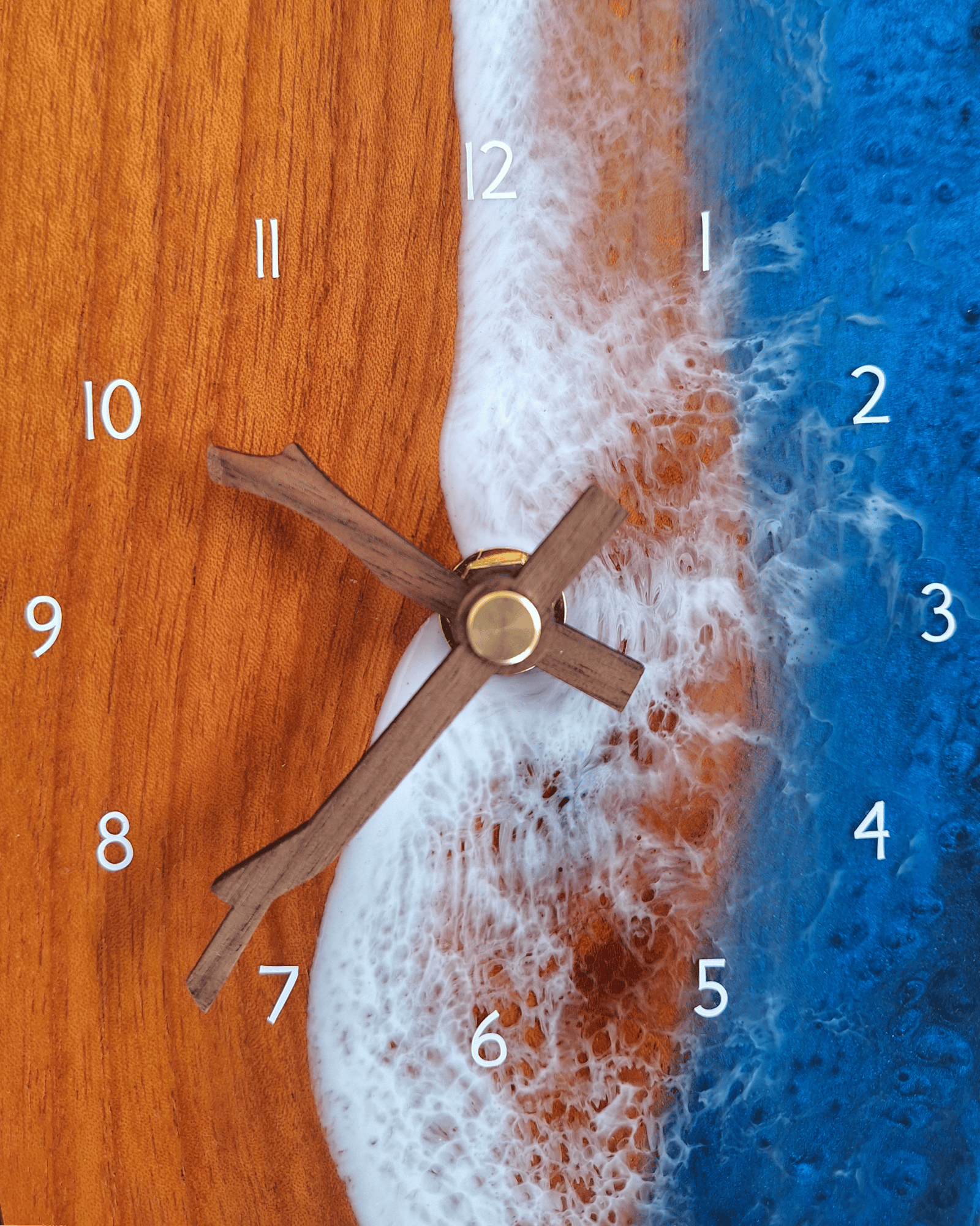 Detail of the dual clock showing the regular clock